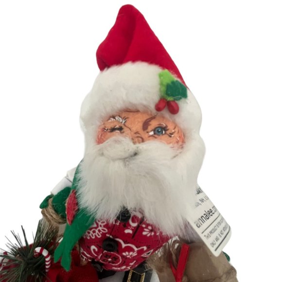 Annalee 9" Rustic Yuletide Santa & Sack W/Original Tag - Picture 4 of 16